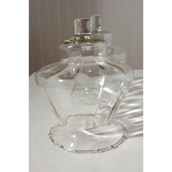 Set of two vintage tea light inserts, glass ruffled - Picture 5 of 7